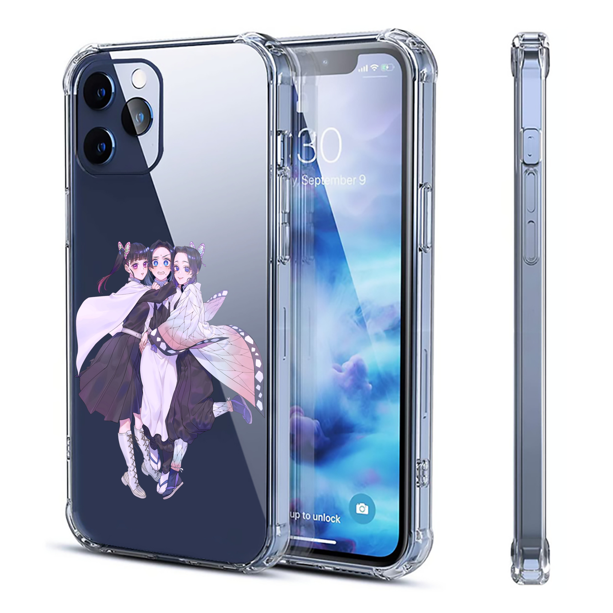 （画像用） 鬼滅の刃（きめつのやいば）蟲柱-胡蝶 しのぶ／こちょう しのぶ Kochou Shinobu 【iPhone 12シリーズ対応】透明スマホケース（クリアソフトケース）